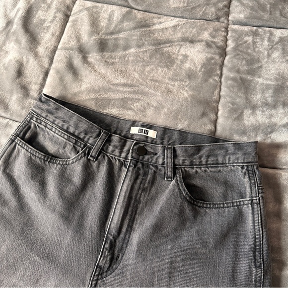 Men’s Uniqlo U Collection Washed Black Denim Size 31 - Picture 2 of 4